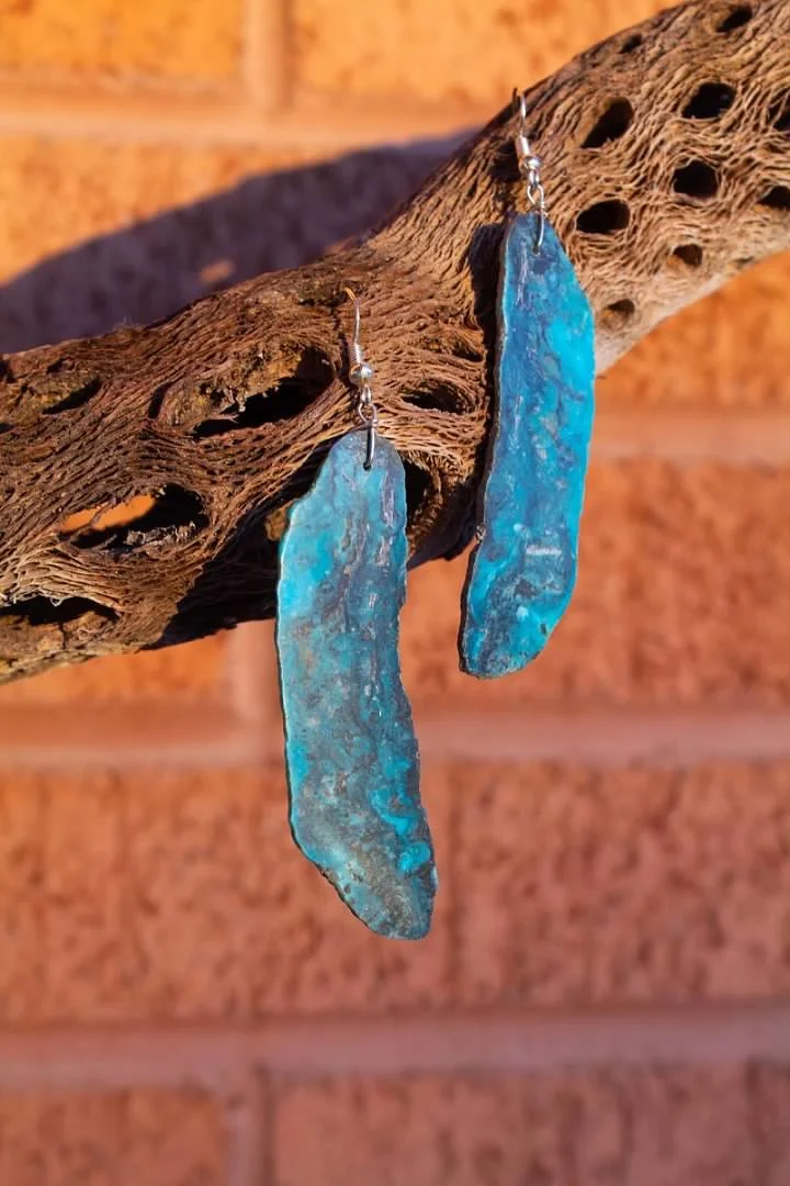 Indigenous-crafted turquoise jewelry pieces