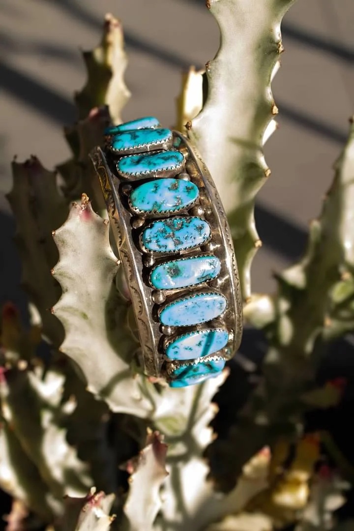 Indigenous-crafted Kingman turquoise jewelry